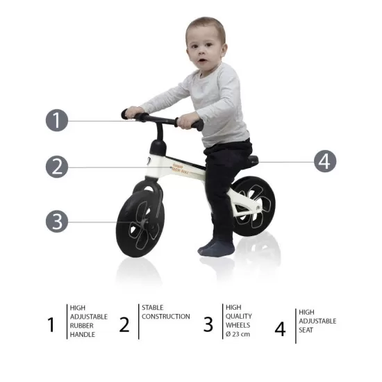 Bicicleta fara pedale Zopa Tech Bike White 