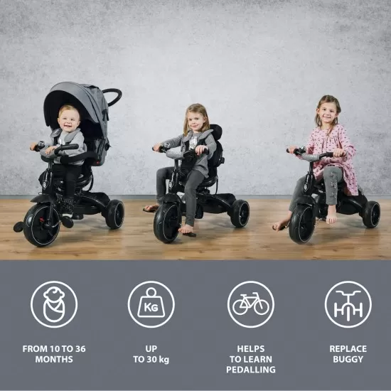 Tricicleta 6 moduri de utilizare Zopa Citi Trike Foggy Grey Tricicleta 6 moduri de utilizare Zopa Citi Trike Foggy Grey