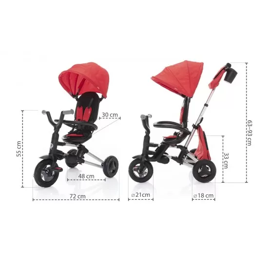 Tricicleta pliabila Nova Red Zopa