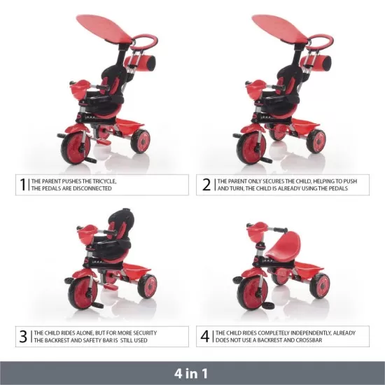 Tricicleta reglabila ZooGo Cow Zopa