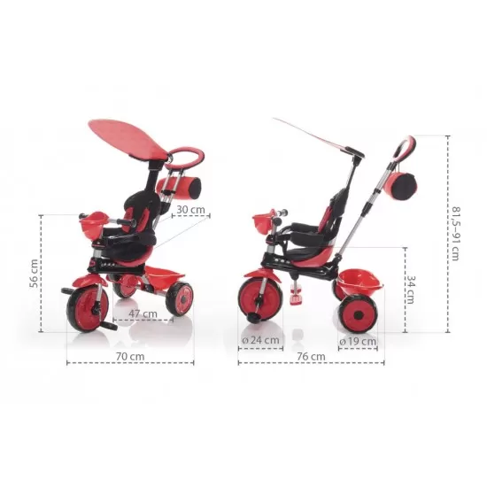 Tricicleta reglabila ZooGo Ladybug Zopa