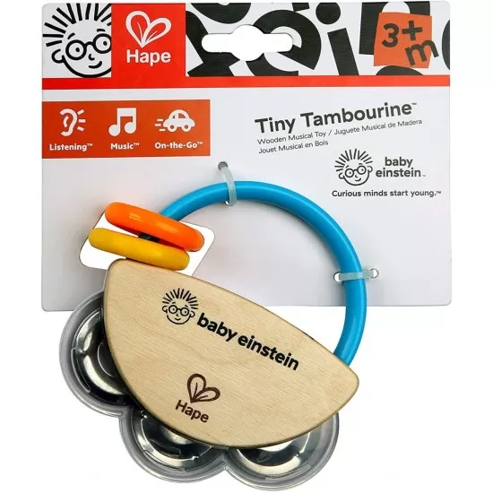 Jucarie mini tamburina din lemn Baby Einstein Jucarie mini tamburina din lemn Baby Einstein