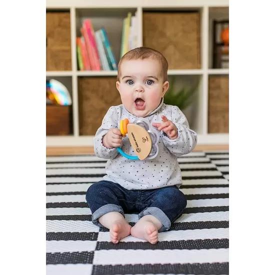 Jucarie mini tamburina din lemn Baby Einstein Jucarie mini tamburina din lemn Baby Einstein