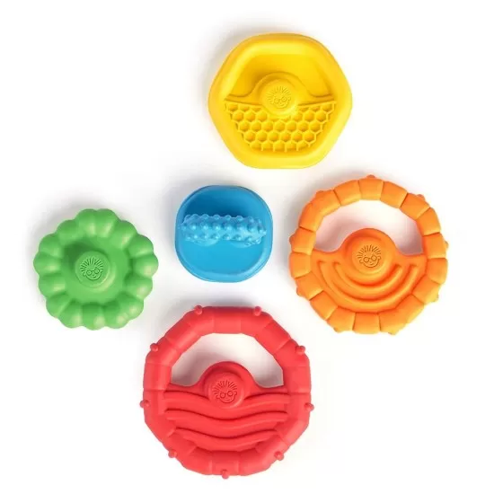 Jucarie multisenzoriala si de dentitie Stacking Teether Baby Einstein Jucarie multisenzoriala si de dentitie Stacking Teether Baby Einstein