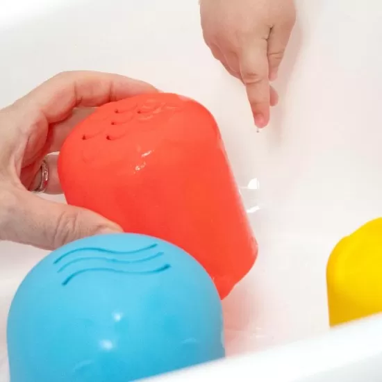 Set de pahare senzoriale pentru stivuire si scurgere Ocean Explorers Opuss Baby Einstein