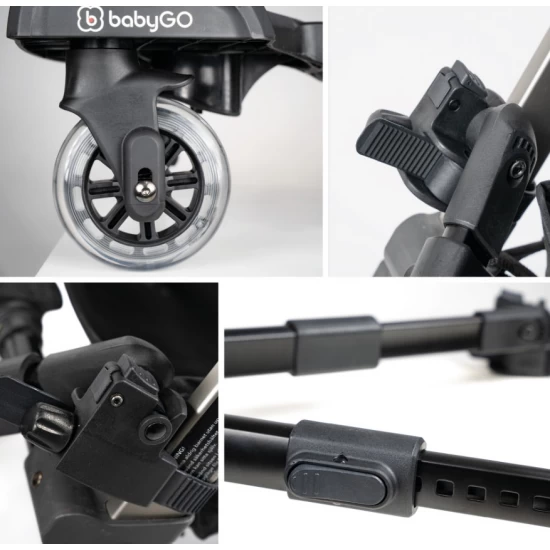 Adaptor carucior WeGo pentru al doilea copil, cu scaun inclus, BabyGo Adaptor carucior WeGo pentru al doilea copil, cu scaun inclus, BabyGo
