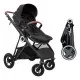 Carucior 3 in 1 Air Halime black – cadru Black BabyGo Carucior 3 in 1 Air Halime black – cadru Black BabyGo