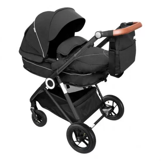 Carucior 3 in 1 Air Halime black – cadru Black BabyGo Carucior 3 in 1 Air Halime black – cadru Black BabyGo