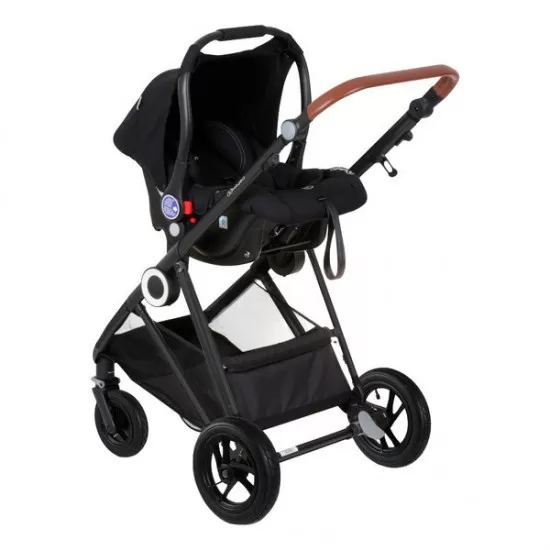 Carucior 3 in 1 Air Halime black – cadru Black BabyGo Carucior 3 in 1 Air Halime black – cadru Black BabyGo