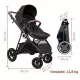 Carucior 3 in 1 Air Halime black – cadru Black BabyGo Carucior 3 in 1 Air Halime black – cadru Black BabyGo