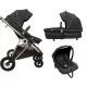 Carucior 3 in 1 Air Halime black – cadru Gold BabyGo Carucior 3 in 1 Air Halime black – cadru Gold BabyGo