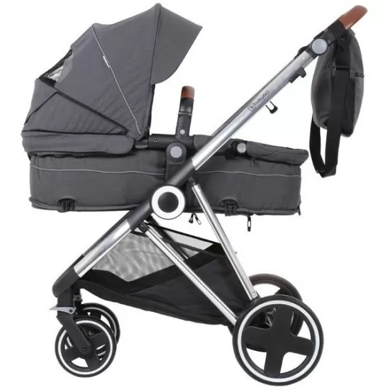 Carucior 3 in 1 Halime – cadru Silver BabyGo Carucior 3 in 1 Halime – cadru Silver BabyGo