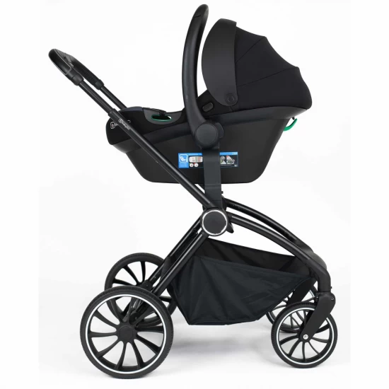 Carucior 3 in 1 BabyGo Harmony Grey cu maner reglabil pe inaltime, cadru Black Carucior 3 in 1 BabyGo Harmony Grey cu maner reglabil pe inaltime, cadru Black