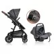 Carucior 3 in 1 Simplex Grey Melange BabyGo Carucior 3 in 1 Simplex Grey Melange BabyGo