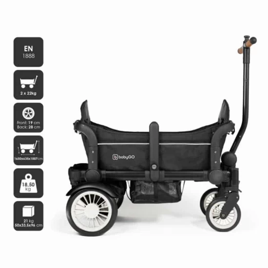 Carucior de transport tip vagon BabyGo Cozy Rider Carucior de transport tip vagon BabyGo Cozy Rider
