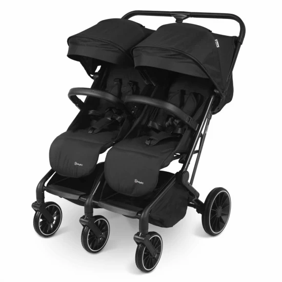 Carucior pliabil pentru gemeni BabyGo GoTwice Black Carucior pliabil pentru gemeni BabyGo GoTwice Black