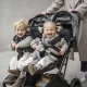 BabyGo - Carucior pliabil pentru gemeni GoTwice, Green BabyGo - Carucior pliabil pentru gemeni GoTwice, Green