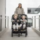BabyGo - Carucior pliabil pentru gemeni GoTwice, Green BabyGo - Carucior pliabil pentru gemeni GoTwice, Green