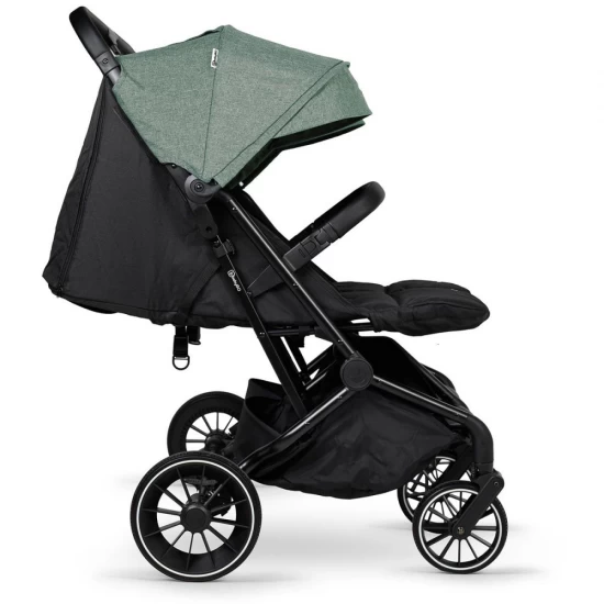 BabyGo - Carucior pliabil pentru gemeni GoTwice, Green BabyGo - Carucior pliabil pentru gemeni GoTwice, Green