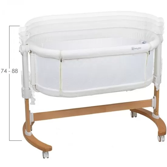 Patut co-sleeper 2 in 1 BabyGo Amila Creme Patut co-sleeper 2 in 1 BabyGo Amila Creme