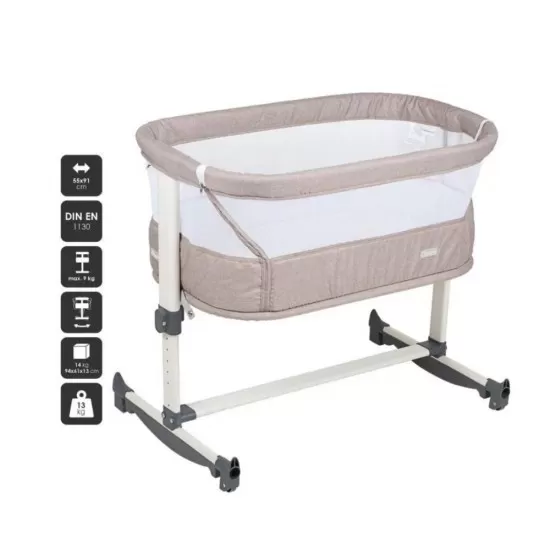 Patut co-sleeper Vivaldi Beige BabyGo Patut co-sleeper Vivaldi Beige BabyGo