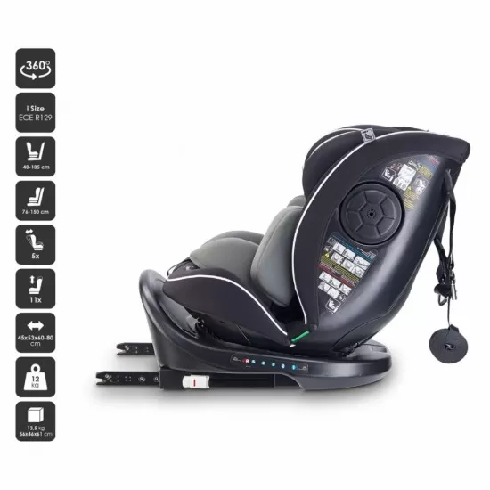 Scaun auto Nova2 BabyGo Black 40 -150 cm certificat R129 Scaun auto Nova2 BabyGo Black 40 -150 cm certificat R129