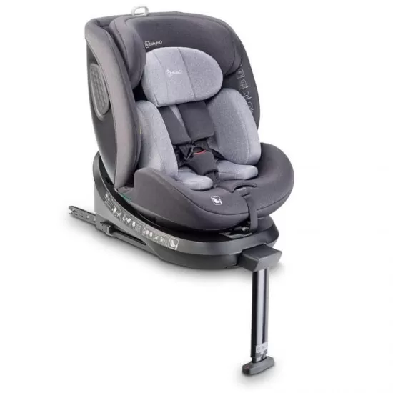 Scaun auto rotativ cu isofix BabyGo MOVE360 Grey 40-150 cm certificat R129 Scaun auto rotativ cu isofix BabyGo MOVE360 Grey 40-150 cm certificat R129