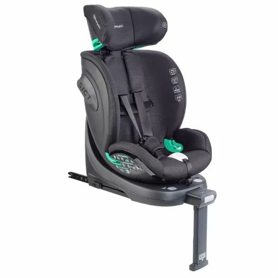 Scaun auto rotativ BabyGo Prime 360 Black 40-150 cm certificat R129 Scaun auto rotativ BabyGo Prime 360 Black 40-150 cm certificat R129