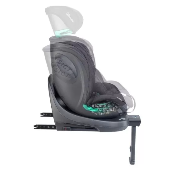 Scaun auto rotativ BabyGo Prime 360 Black 40-150 cm certificat R129 Scaun auto rotativ BabyGo Prime 360 Black 40-150 cm certificat R129