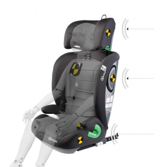 Scaun auto SafeChild2 Black, 100-150 cm, certificat R129, BabyGo Scaun auto SafeChild2 Black, 100-150 cm, certificat R129, BabyGo