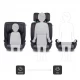 Scaun auto SafeChild2 Grey, 100-150 cm, certificat R129, BabyGo Scaun auto SafeChild2 Grey, 100-150 cm, certificat R129, BabyGo