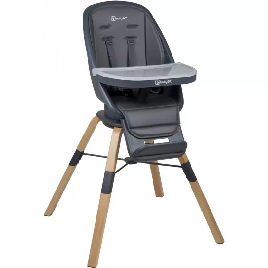 Scaun de masa BabyGo 360° Carou Gri Scaun de masa BabyGo 360° Carou Gri