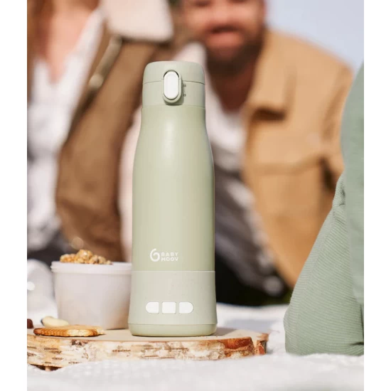 Incalzitor de biberoane portabil si reincarcabil Babymoov Moov & Feed Sage Green Incalzitor de biberoane portabil si reincarcabil Babymoov Moov & Feed Sage Green