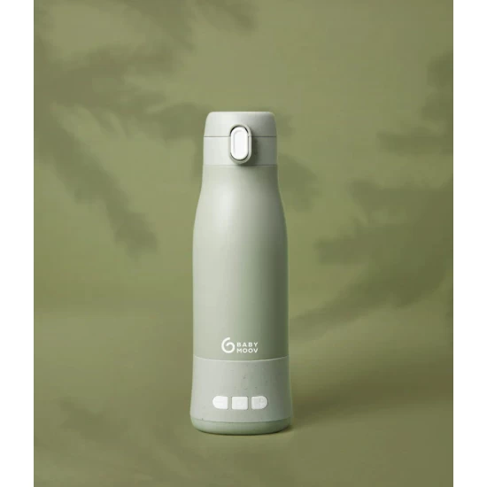 Incalzitor de biberoane portabil si reincarcabil Babymoov Moov & Feed Sage Green Incalzitor de biberoane portabil si reincarcabil Babymoov Moov & Feed Sage Green