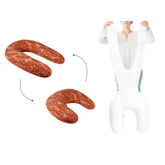 Perna de alaptare si maternitate B.Love 2 in 1 in forma de U si C Babymoov Terracota Perna de alaptare si maternitate B.Love 2 in 1 in forma de U si C Babymoov Terracota