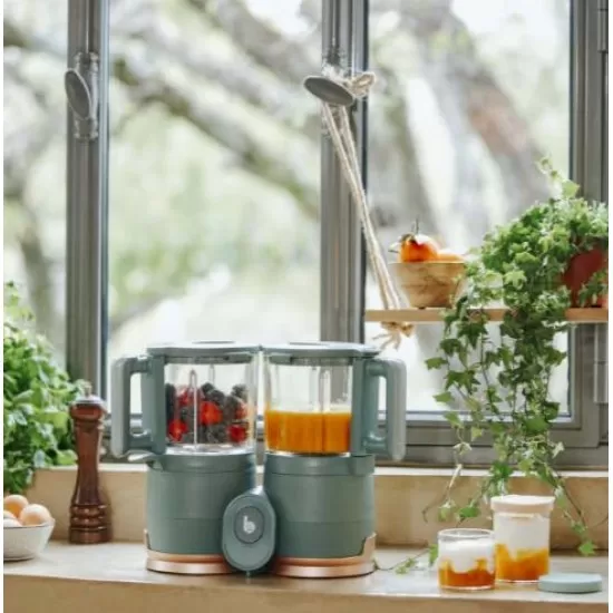 Robot multifunctional Nutribaby Glass 4 in 1 din sticla si otel inoxidabil Babymoov Robot multifunctional Nutribaby Glass 4 in 1 din sticla si otel inoxidabil Babymoov