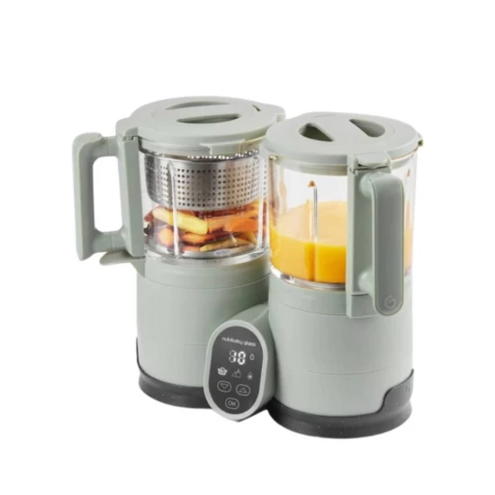 Robot multifunctional Nutribaby Glass 4 in 1 din sticla si otel inoxidabil Celadon Green Babymoov Robot multifunctional Nutribaby Glass 4 in 1 din sticla si otel inoxidabil Celadon Green Babymoov