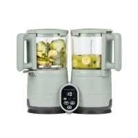Robot multifunctional Nutribaby Glass 4 in 1 din sticla si otel inoxidabil Celadon Green Babymoov