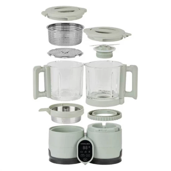 Robot multifunctional Nutribaby Glass 4 in 1 din sticla si otel inoxidabil Celadon Green Babymoov Robot multifunctional Nutribaby Glass 4 in 1 din sticla si otel inoxidabil Celadon Green Babymoov