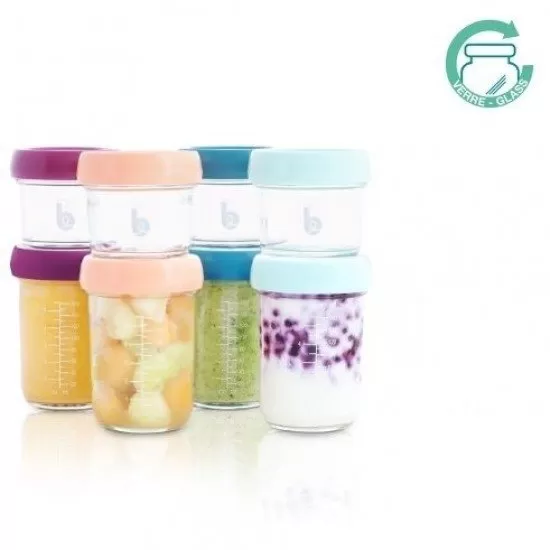 Set 8 boluri gradate din sticla Babymoov 120 ml / 220 ml Set 8 boluri gradate din sticla Babymoov 120 ml / 220 ml