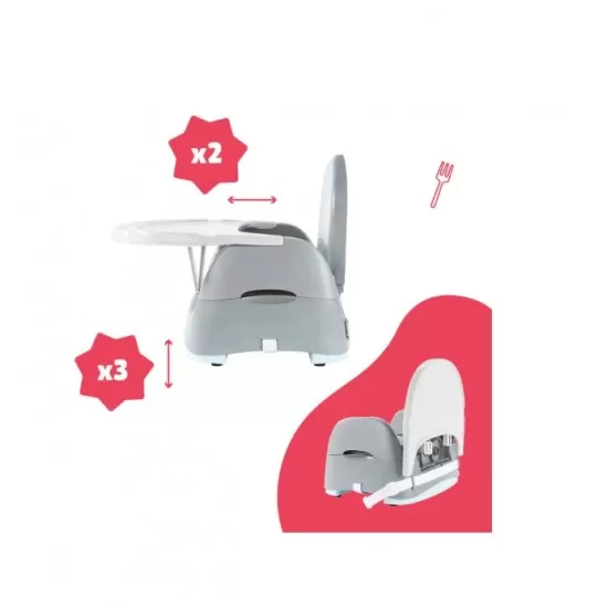 Booster compact Home&Go din materiale reciclabile Badabulle Booster compact Home&Go din materiale reciclabile Badabulle