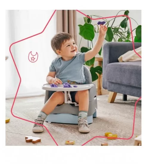Booster compact Home&Go din materiale reciclabile Badabulle Booster compact Home&Go din materiale reciclabile Badabulle