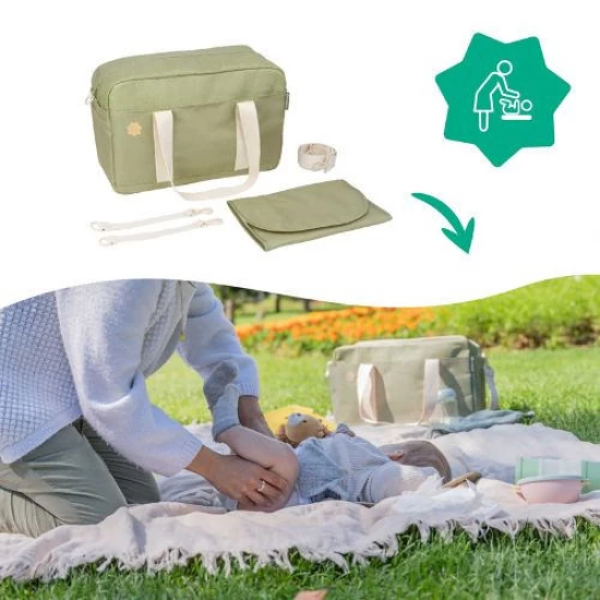 Geanta pentru scutece tip bowling Olive Badabulle Geanta pentru scutece tip bowling Olive Badabulle
