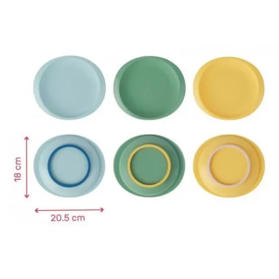 Set 3 farfurii anti-alunecare Badabulle Set 3 farfurii anti-alunecare Badabulle