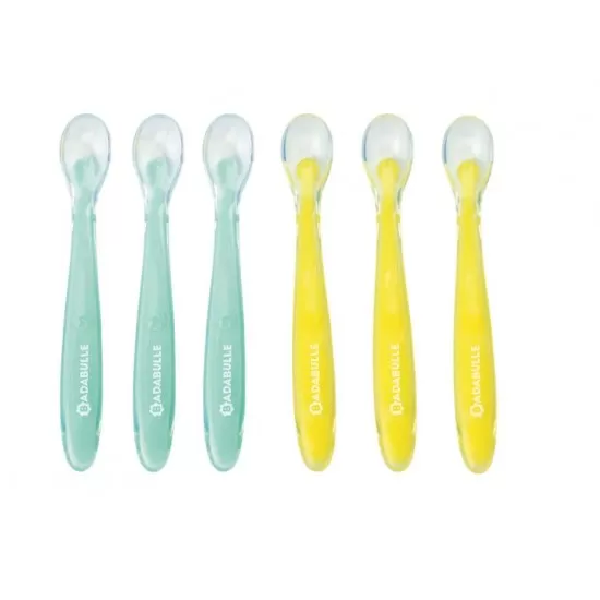 Set 6 lingurite colorate flexibile Badabulle Set 6 lingurite colorate flexibile Badabulle