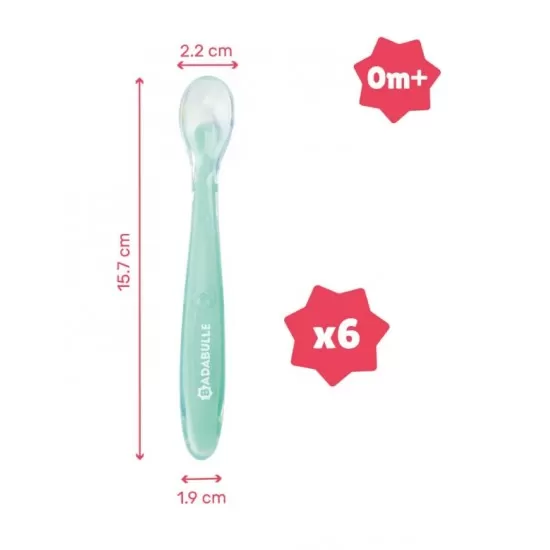 Set 6 lingurite colorate flexibile Badabulle Set 6 lingurite colorate flexibile Badabulle