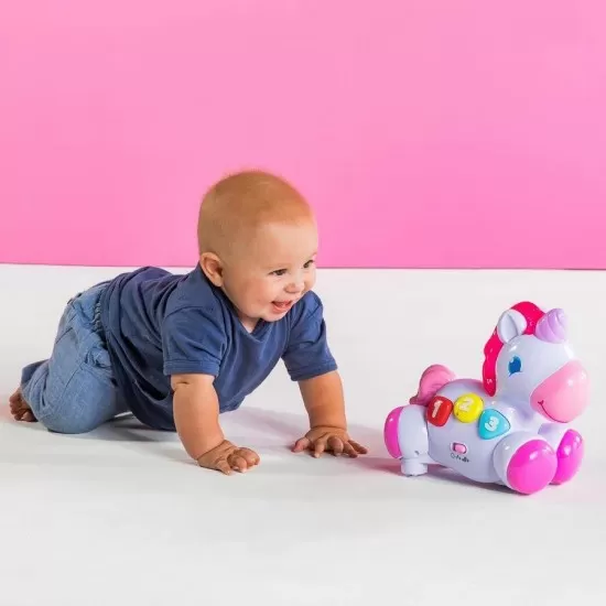 Jucarie bebe Unicornul magic Rock & Glow Bright Starts