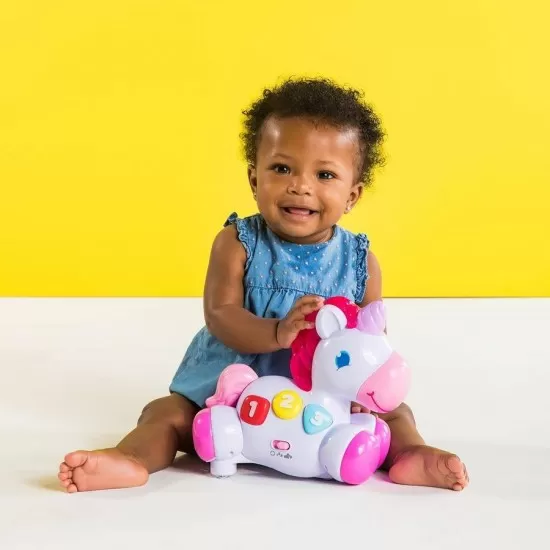 Jucarie bebe Unicornul magic Rock & Glow Bright Starts