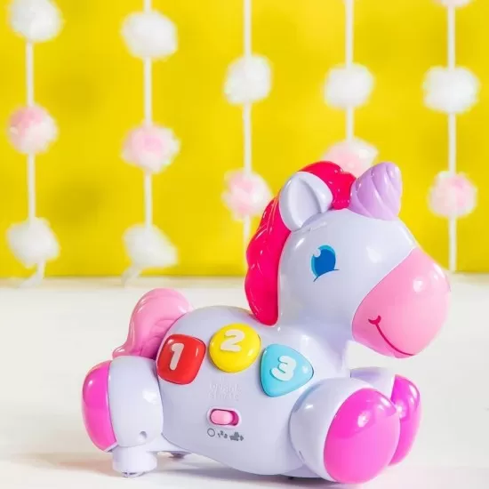 Jucarie bebe Unicornul magic Rock & Glow Bright Starts