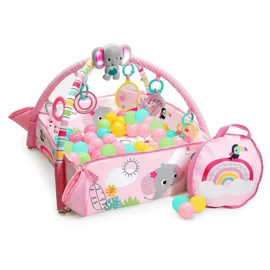 Salteluta de activitati 5 in 1 Gym & Ball Pit Rainbow Tropics Bright Starts Salteluta de activitati 5 in 1 Gym & Ball Pit Rainbow Tropics Bright Starts